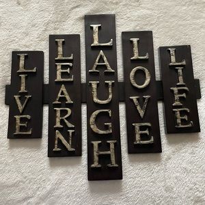 Live Learn Laugh Love Life Wall Sign
